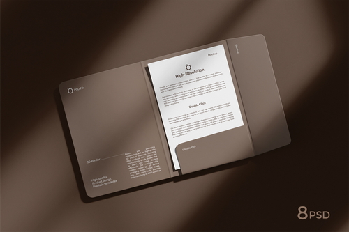 A4 Presentation Folder with Letterhead Mockup