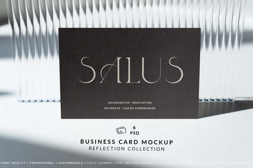 Business Card Mockup Reflection
