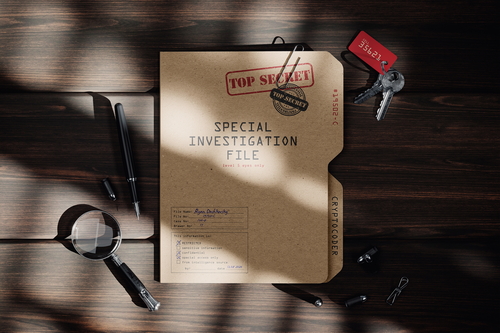 Paper Kraft Secret Folder Mockup