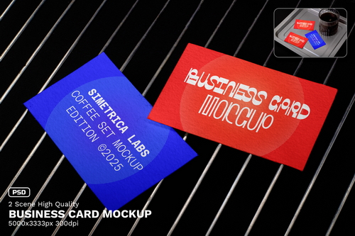 Business Card Mockup / Coffee Set Series