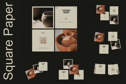 Square Paper Mockup