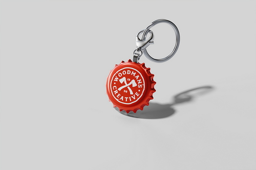 Bottle Cap Keychain Mockup