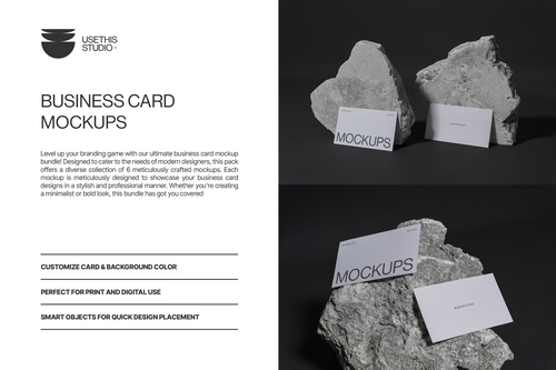 Minimalist Business Card Mockup Bundle