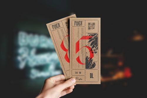 DL Flyer Kraft Mock Up