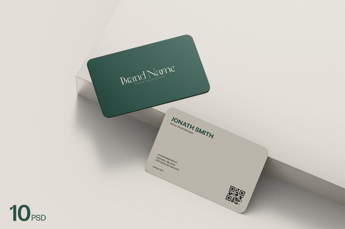Rounded Corner Business Card Mockup