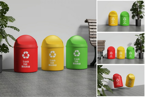 Trash Can Mockup