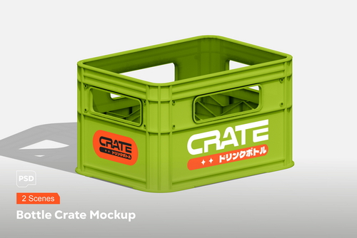 Bottle Crate Mockup
