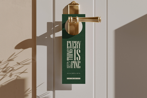 Set of Various Shapes of Door Hangers Mockup