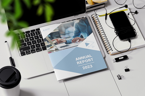 Stapled Bound Brochure Mockup