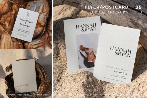 Postcard/Flyer Tropical Mockups