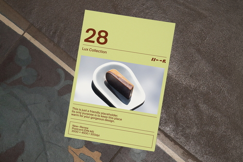 Vintage Postcard Mockup &mdash; LUX-28