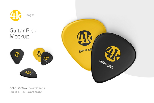 Guitar Pick Mockup Set
