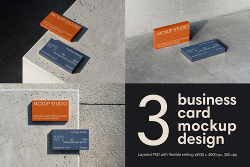 3 Business card mockup