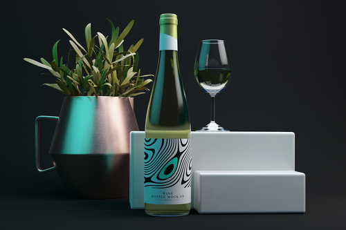 Wine Bottle mock up