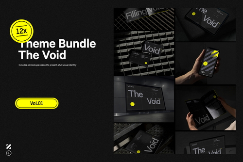12x Dark Branding Mockup Bundle