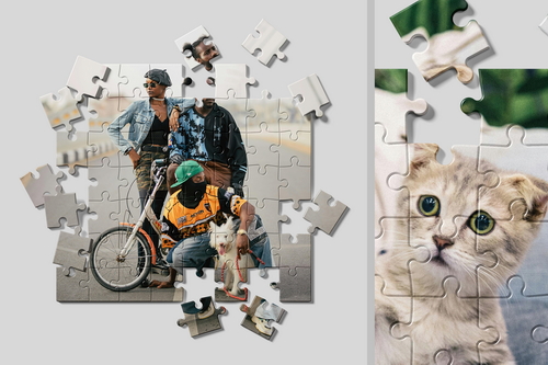 Jigsaw Puzzle Mockup