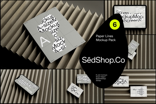 Paper Lines Mockup Pack