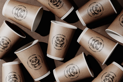 Kraft Paper Coffee Cup Mockup