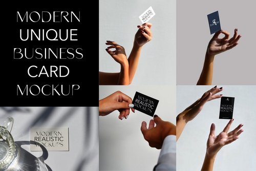 Hand Business Card Mockup Bundle