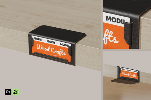 Shelf Sign Holder Mockup
