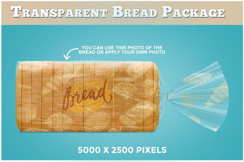Transparent Bread Package Mockup