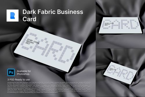 Business Card - Dark Fabric Mockup Series