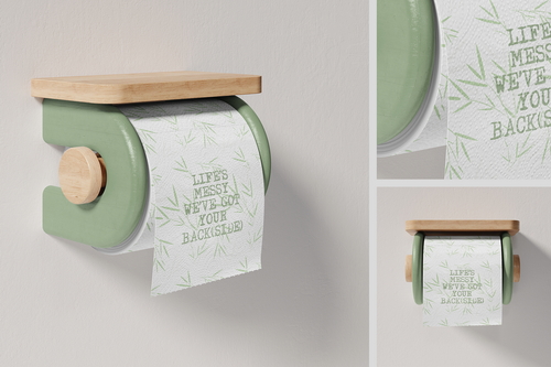 Toilet Tissue Paper Roll Mockup