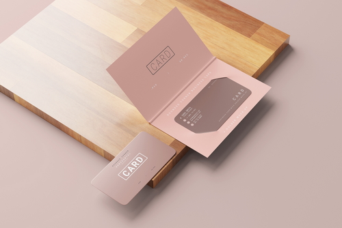 Business Card with Holder Mockup