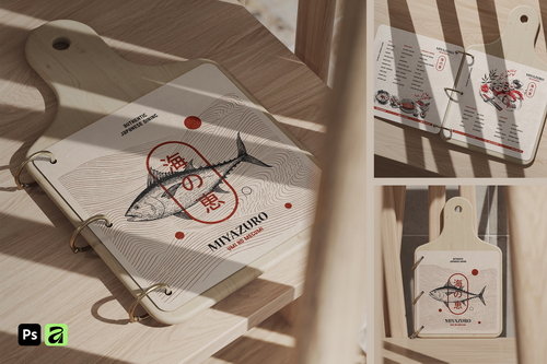 Cutting Board Menu Mockup