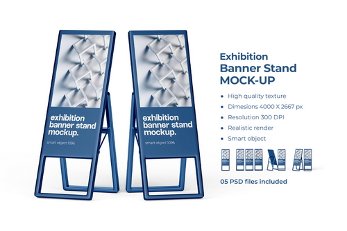 A Stand Advertising Board Mockup