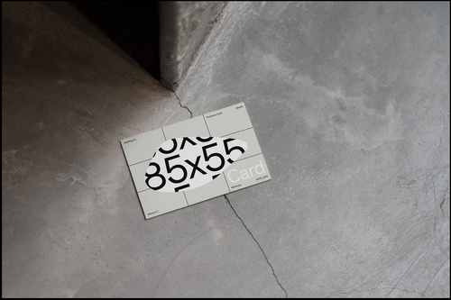Concrete Minimal Business Card Mockup - 2_043