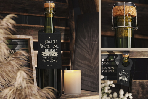 Bottle Neck Hang Tag Mockup