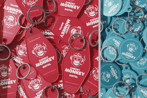 Bunch of Motel Key Tag Mockup