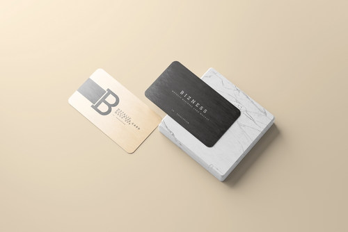 Metal Business Card Mockups