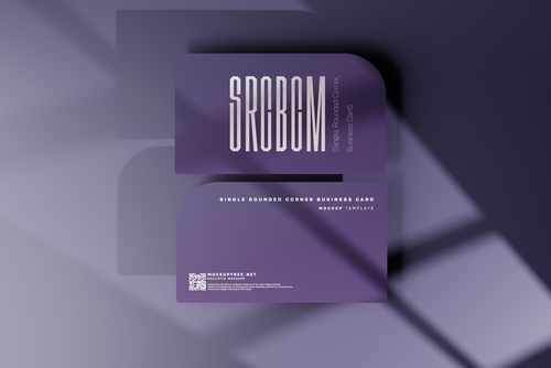 Single Rounded Corner Business Card Mockups