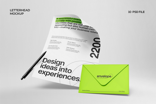 A4 Letterhead Branding Mockup
