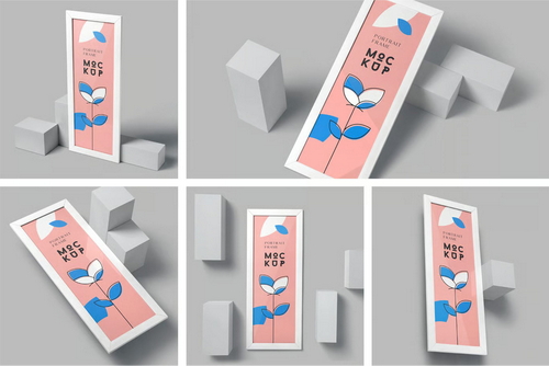 3 x 1 Frame Mockups