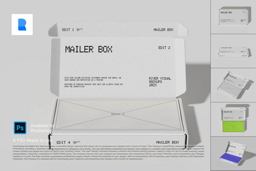 Mailer Box Packaging Mockup