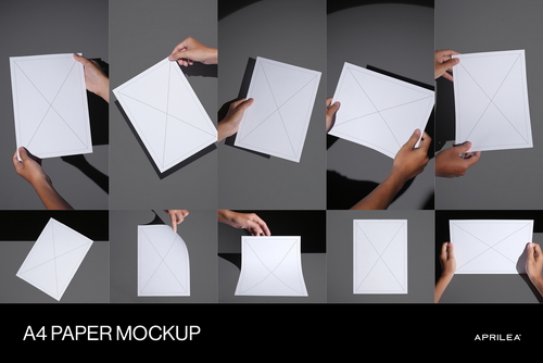 10 A4 Paper Mockups Bundle