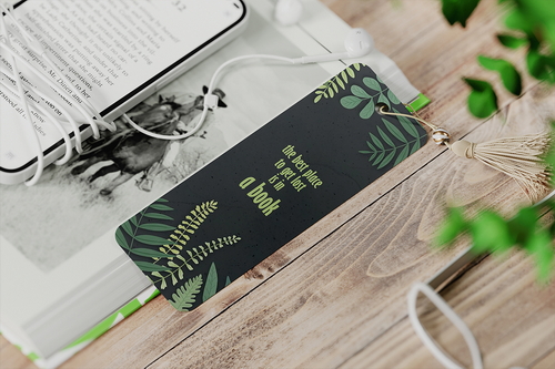 Bookmark with Tassel Mockup