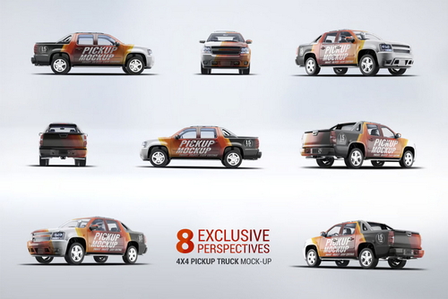 4X4 Pickup Truck Mock-Up