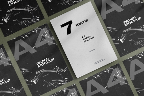 A4 Paper / Stationery Mockups 02