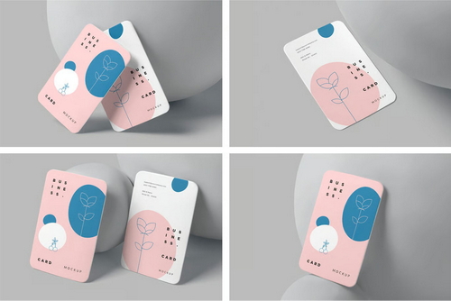 2.2x3.3 EU Size Name Card Mockups