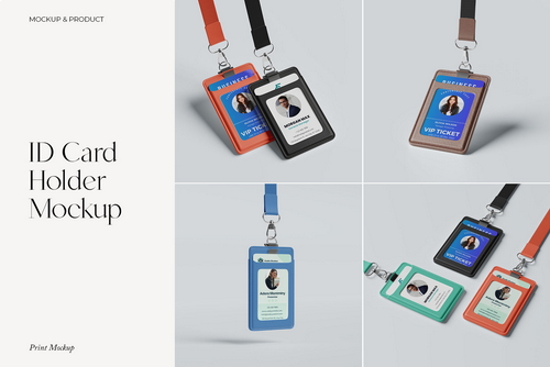 ID Card Holder Mockup