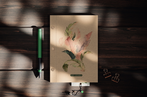 Kraft Screw Binding Notebook Mockup