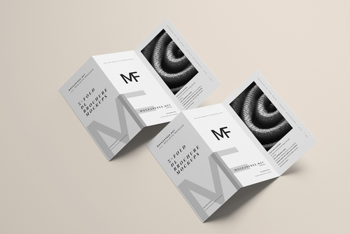 Z-Fold DL Brochure Mockups