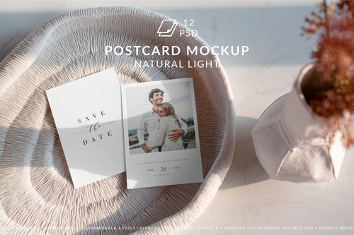 5x7 Card Mockups Natural Light