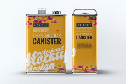 Tin Rectangular Canister Mock-Up