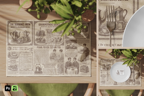 Kraft Paper Placemat Mockup