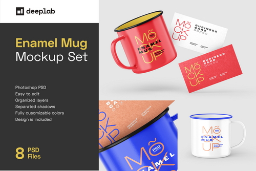 Enamel Mug Mockup Set